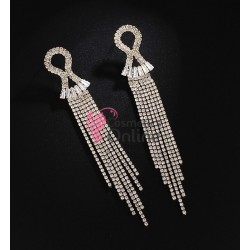 Cercei pentru dama moderni EARR23KK Aurii Set de 1 pereche cu strasuri si zirconiu